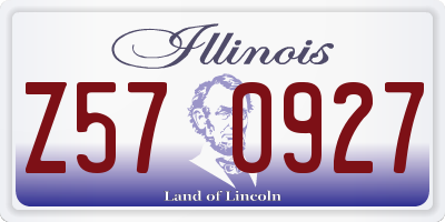 IL license plate Z570927