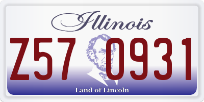 IL license plate Z570931
