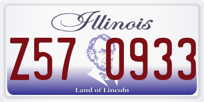 IL license plate Z570933