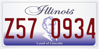 IL license plate Z570934