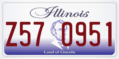 IL license plate Z570951