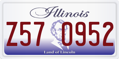 IL license plate Z570952