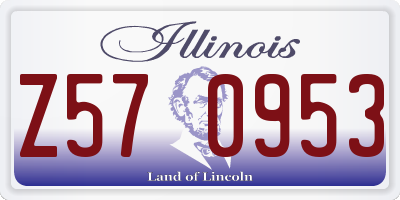 IL license plate Z570953