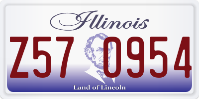 IL license plate Z570954