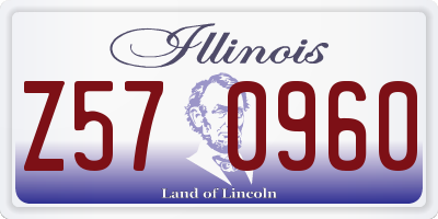 IL license plate Z570960