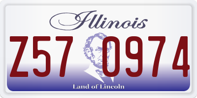 IL license plate Z570974