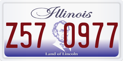 IL license plate Z570977