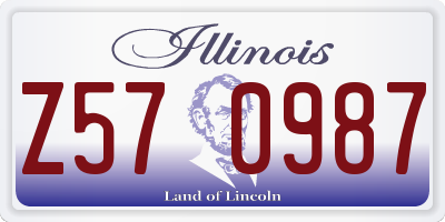 IL license plate Z570987