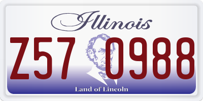 IL license plate Z570988