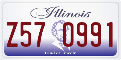 IL license plate Z570991