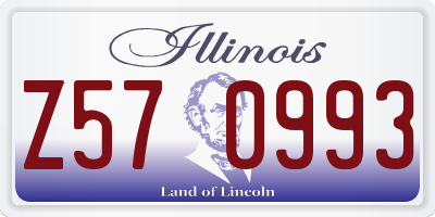 IL license plate Z570993