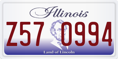 IL license plate Z570994