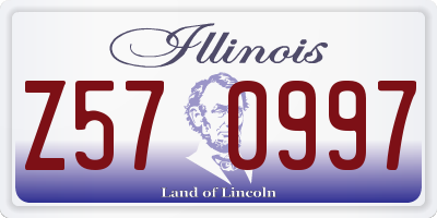 IL license plate Z570997