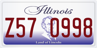 IL license plate Z570998