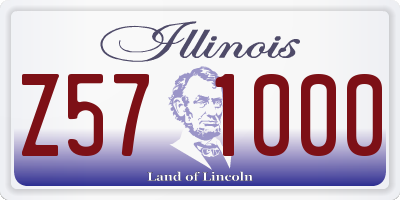 IL license plate Z571000