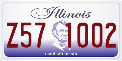IL license plate Z571002