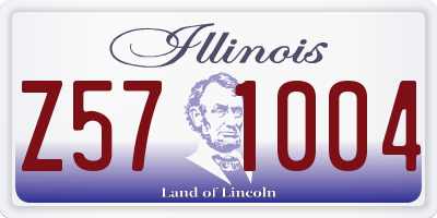 IL license plate Z571004