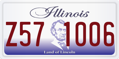 IL license plate Z571006