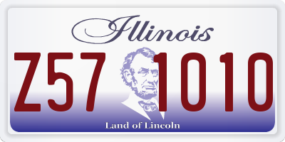 IL license plate Z571010