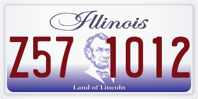 IL license plate Z571012
