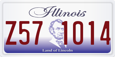 IL license plate Z571014