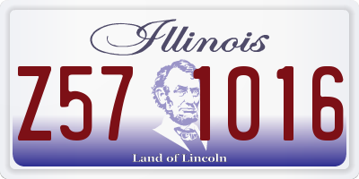 IL license plate Z571016