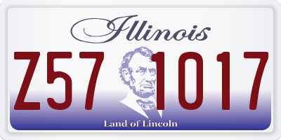 IL license plate Z571017