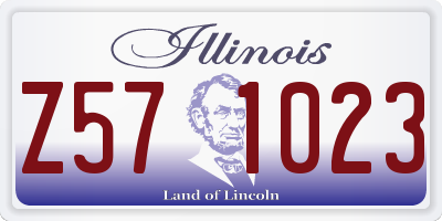 IL license plate Z571023