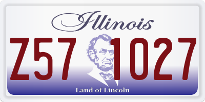 IL license plate Z571027