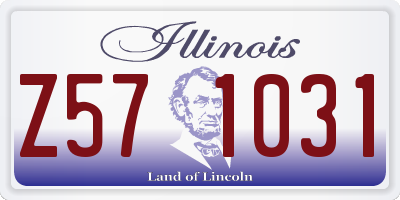 IL license plate Z571031