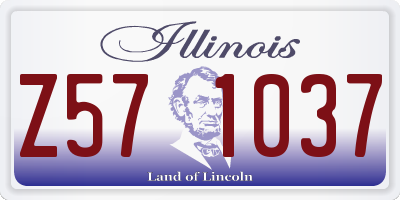 IL license plate Z571037