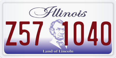 IL license plate Z571040