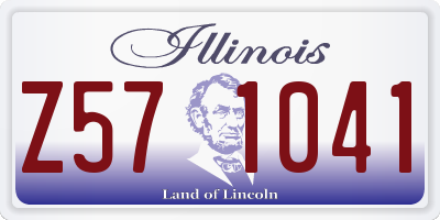 IL license plate Z571041