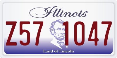 IL license plate Z571047