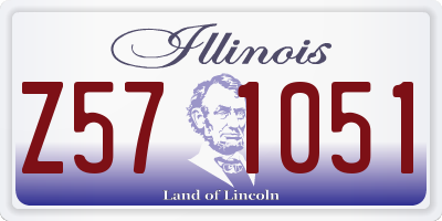 IL license plate Z571051