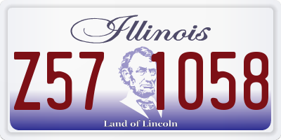 IL license plate Z571058