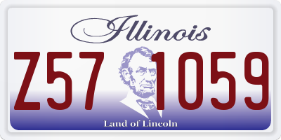 IL license plate Z571059