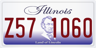 IL license plate Z571060