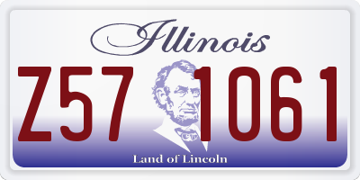 IL license plate Z571061