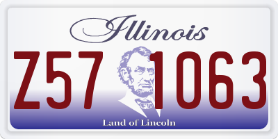 IL license plate Z571063