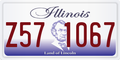 IL license plate Z571067