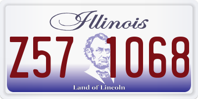 IL license plate Z571068