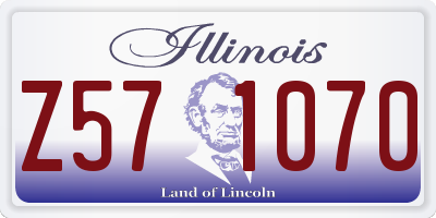 IL license plate Z571070