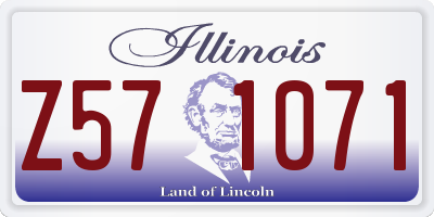 IL license plate Z571071