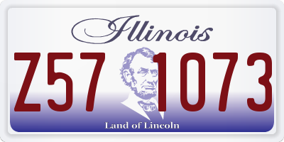 IL license plate Z571073