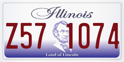 IL license plate Z571074
