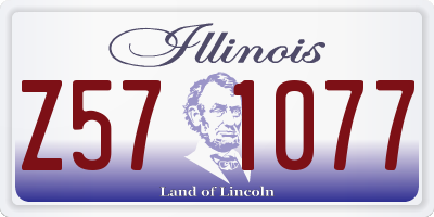 IL license plate Z571077