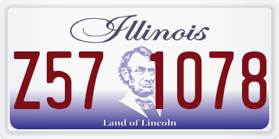IL license plate Z571078