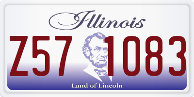 IL license plate Z571083