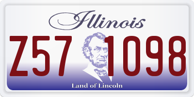 IL license plate Z571098
